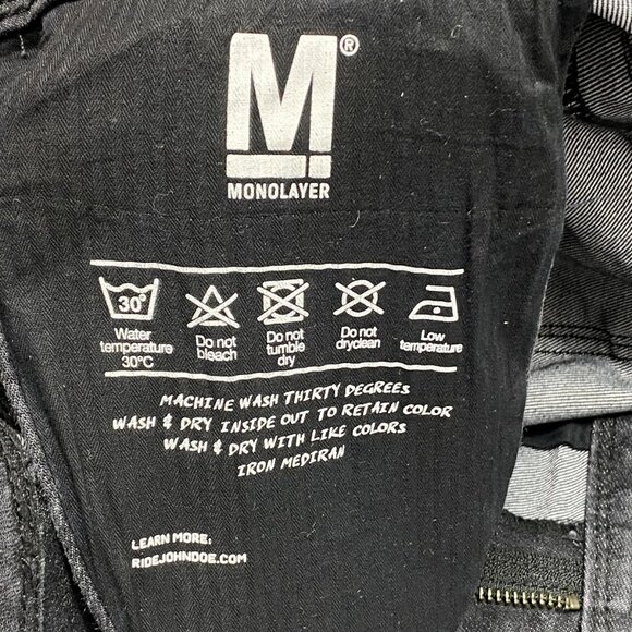 John Doe Men's Taylor Protective Motorcycle Jeans – Size 38/32 – Black Padded - Picture 14 of 16